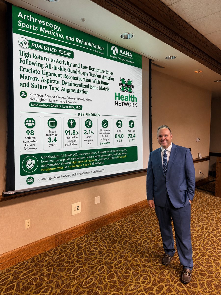 Dr. Lavender presenting research at AANA
